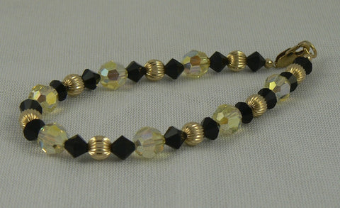 Swarovski and Gold Filled Beads Bracelet