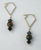 Tiger Eye Kite Hoop Earrings - SOLD