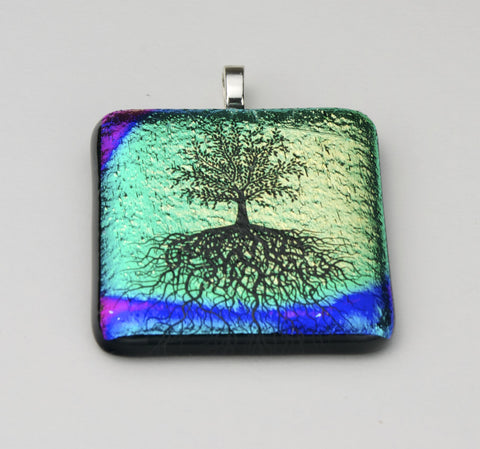 Fused Glass - Tree of Life Pendant