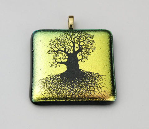 Fused Glass - Tree of Life Pendant