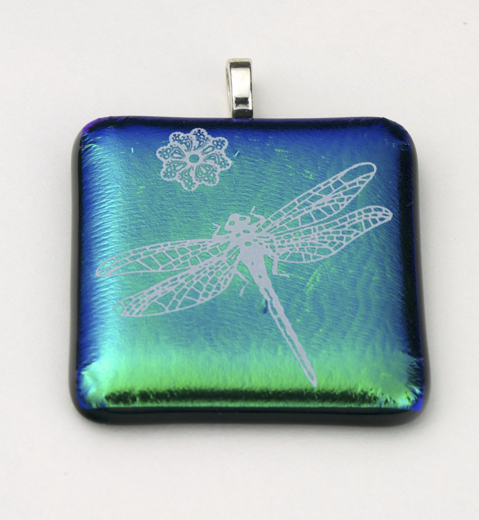 Fused Glass - Dragonfly Pendant