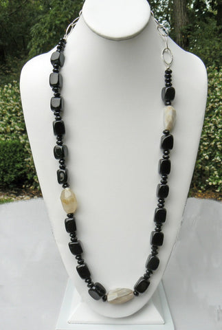 Agate and Onyx Necklace - SOLD