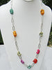 Magnesite and Silver Chain Necklace - SOLD