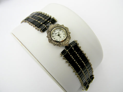 Tila Beads and Marcasite Watch