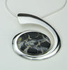 Fused Glass - Silver Plate Oval Pendant - SOLD