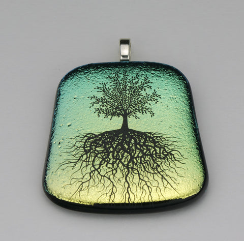 Fused Glass Pendant - Tree of Life - SOLD
