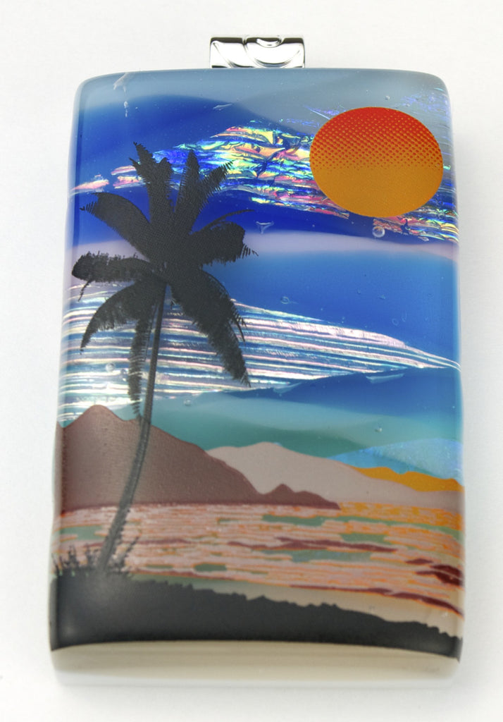 Fused Glass Pendant - Sunny Seaside