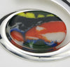Fused Glass - Silver Plate Oval Pendant - SOLD