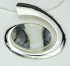 Fused Glass - Silver Plate Oval Pendant - SOLD