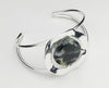 Fused Glass - Silver Plate Bangle Bracelet - SOLD