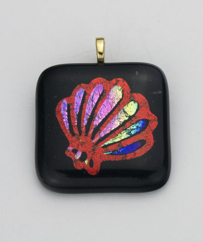 Fused Glass - Seashell Shadow Pendant