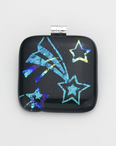 Fused Glass - Shooting Stars Shadow Pendant