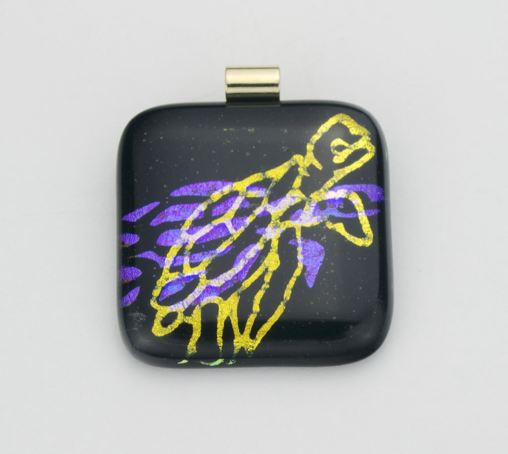 Fused Glass - Sea Turtle Shadow Pendant SOLD