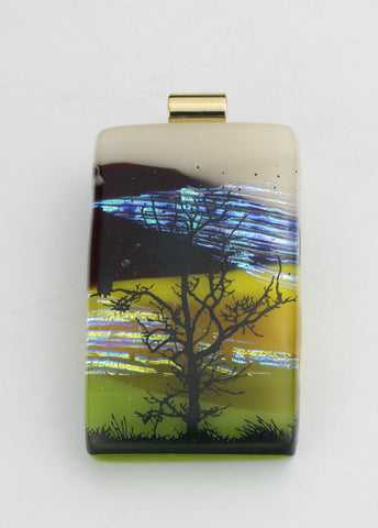Fused Glass - Owl at Dusk
