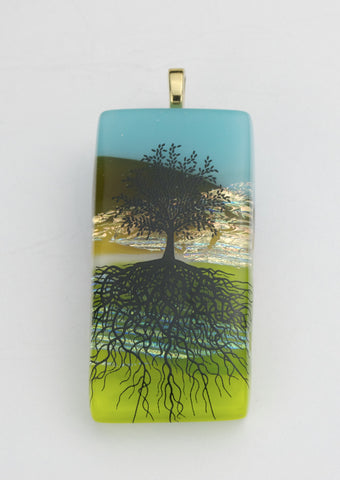Fused Glass - "Tree of Life" Pendant