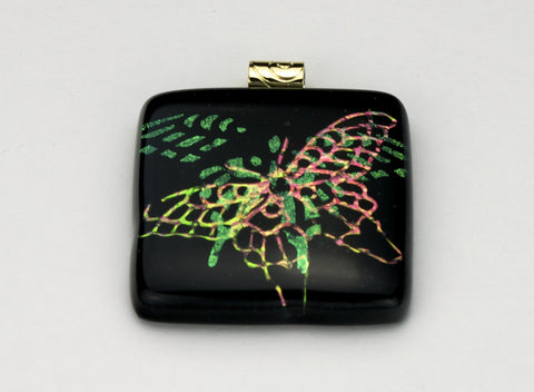 Fused Glass - Butterfly Shadow Pendant