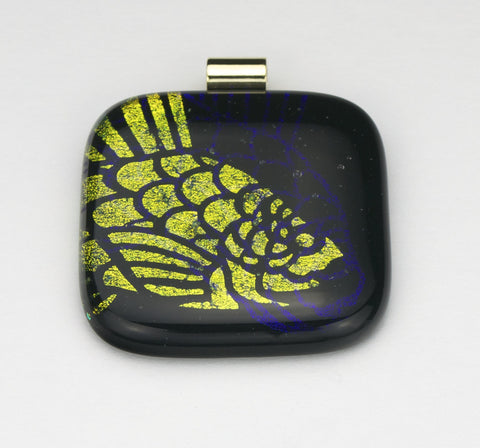 Fused Glass - Shadowed Fish Pendant