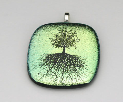 Fused Glass - Tree of Life Pendant