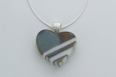 Fused Glass - Heart Pendant